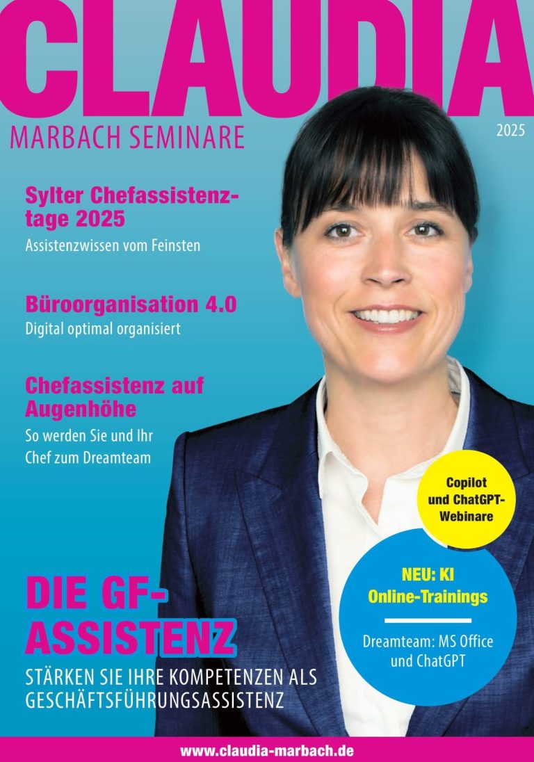 Cover der Seminarbroschüre von Claudia Marbach